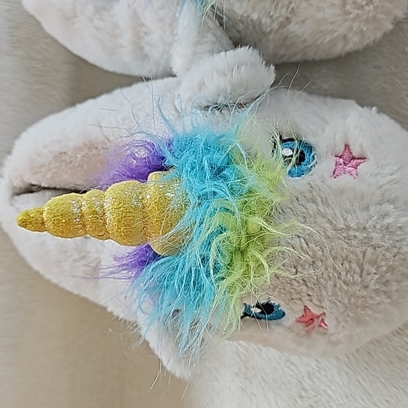 CAT & JACK | Unicorn Slippers, Faux Fur, Colorful - Picture 7 of 9